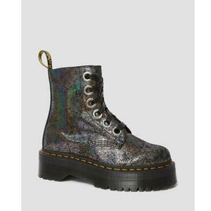*DAMAGED* Dr. Marten Molly Gunmetal Iridescent Crackle 7
